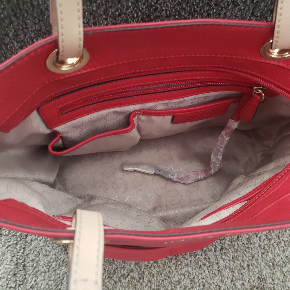 Michael Kors Red Tote Bag - Picture 3 of 5